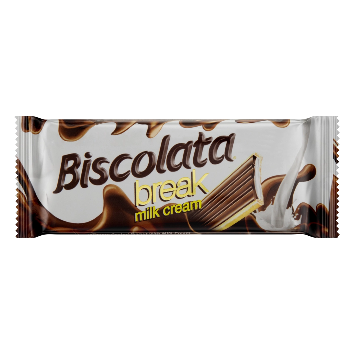 Biscoito Com Recheio De Creme E Cobertura De Chocolate Ao Leite Biscolata Break Pacote 20g