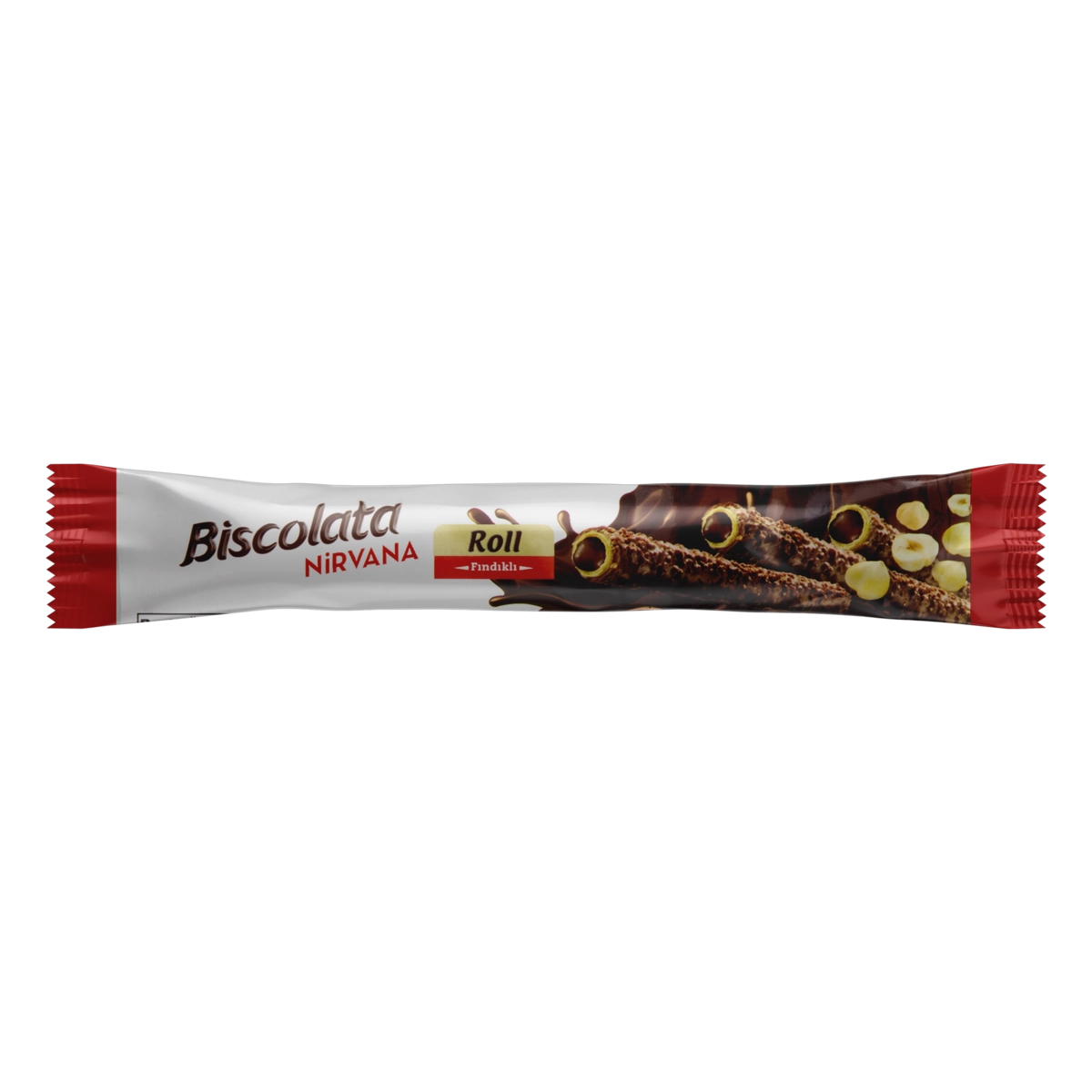 Bolacha Chocolate Ao Leite Com Creme De Avelã E Avelã Biscolata Nirvana Pacote 28g
