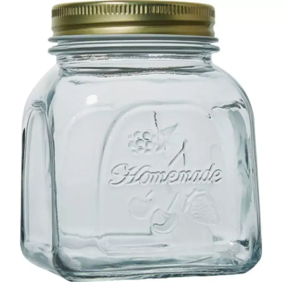 Pote De Vidro Com Tampa De Metal 500ml