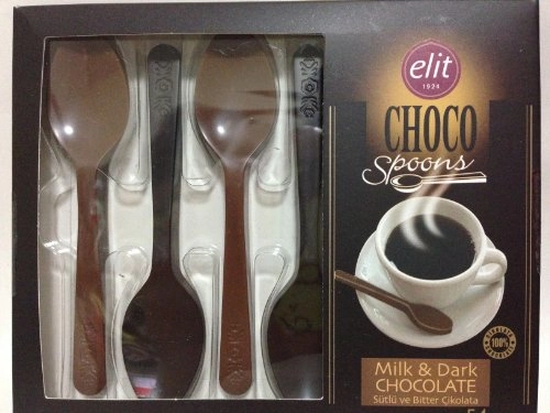 Elit 1924 Chocolate 6 Spoons Milk Dark Chocolate 54g Turkey Import