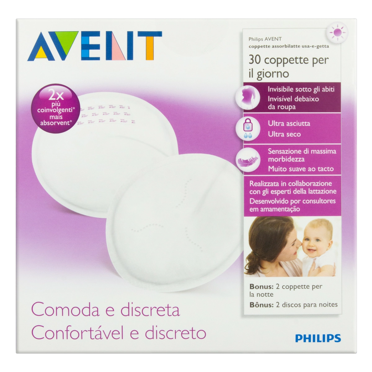 Absorvente Para Seios Philips Avent Caixa 32 Unidades