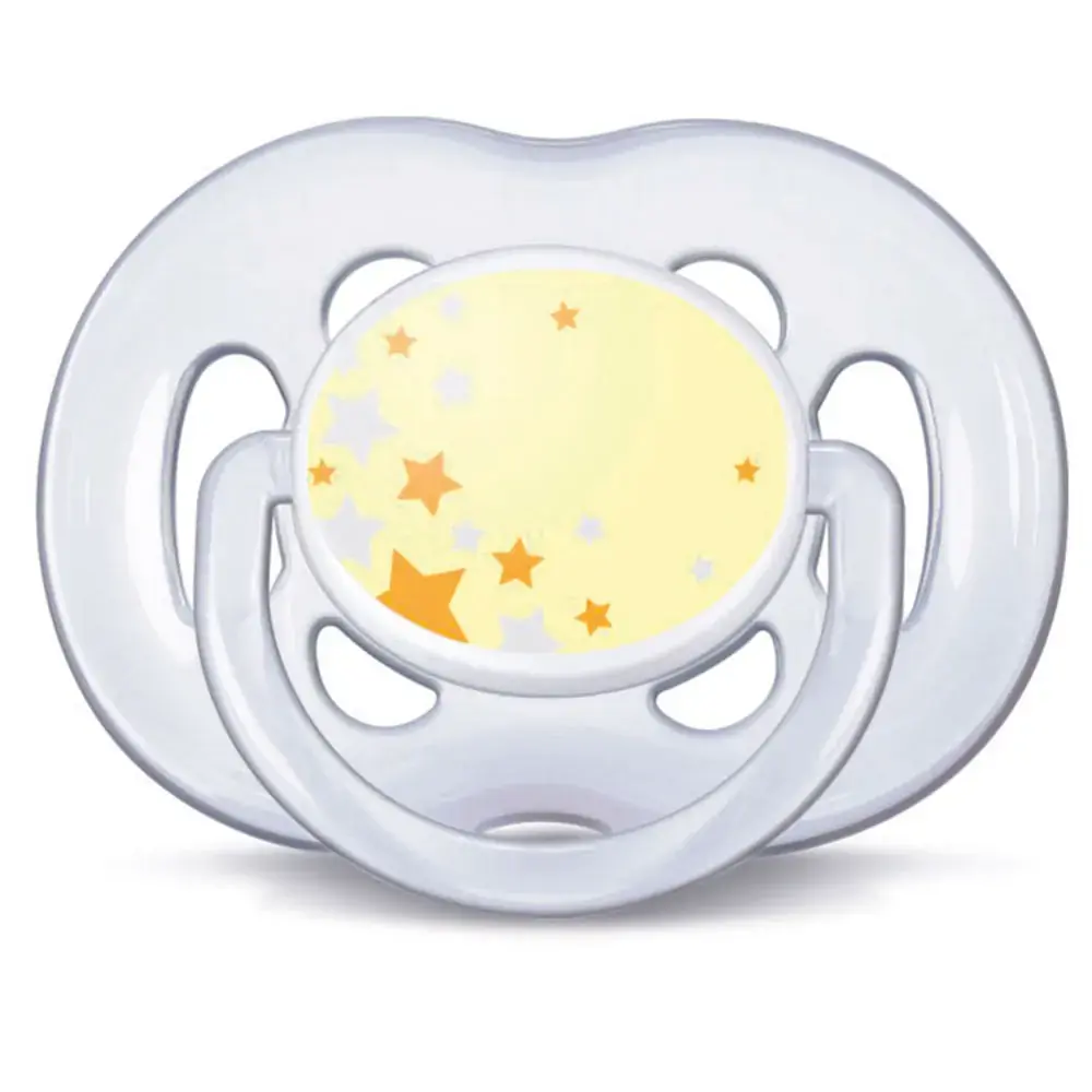 Chupeta Noturna Amarela Freeflow 6 18m Bpa Free Scf181/13 Avent Philips
