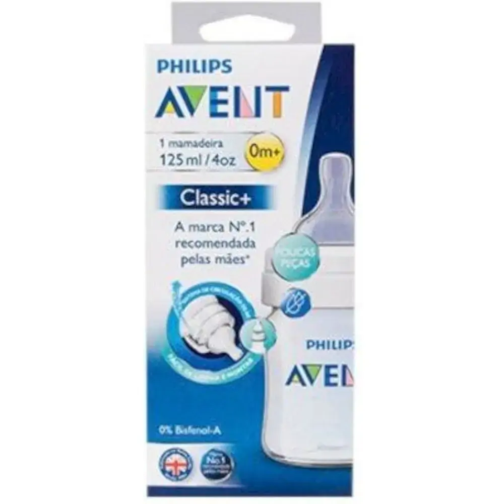 Mamadeira Avent Classic+ 125ml 0m+