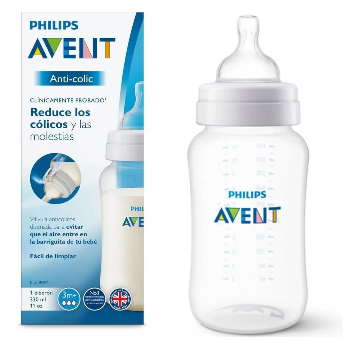 Mamadeira Avent Clássica Tranparente 330 Ml