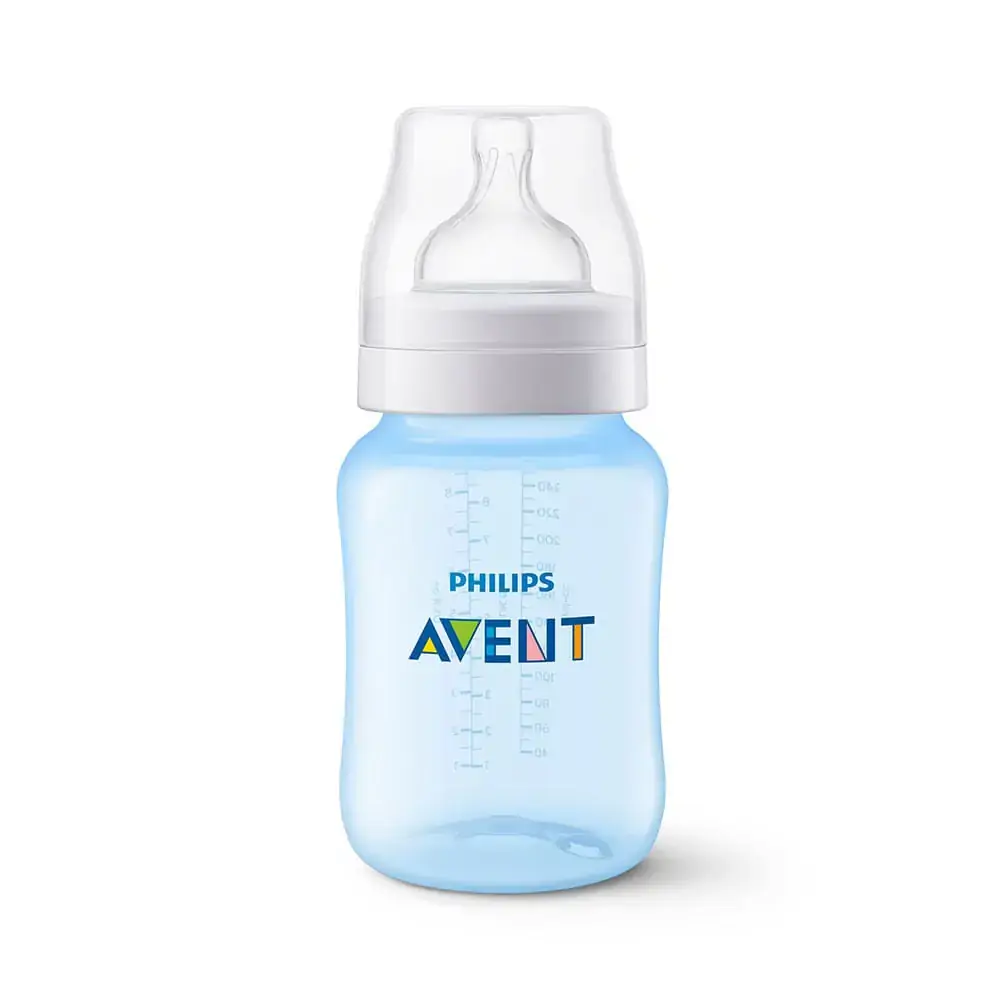 Mamadeira Clássica Avent Anti-Cólica 260ml Azul - Philips Avent