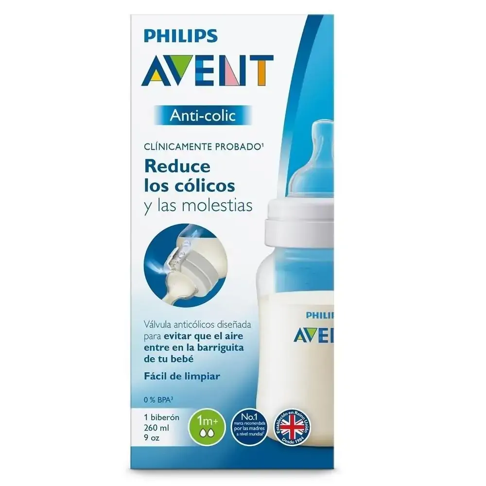 Mamadeira - Clássica Transparente - Anti Cólica - 260 ml - Philips Avent