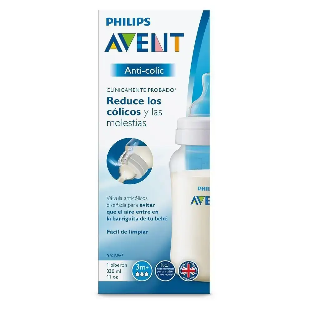 Mamadeira - Clássica Transparente - Anti Cólica - 330 ml - Philips Avent