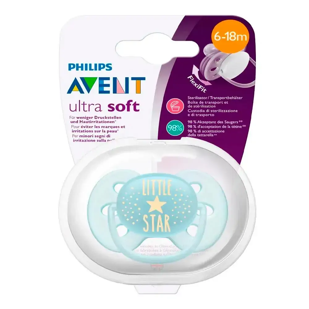CHUPETA ULTRA AIR DUPLA DECORADA 18M+ MENINO - AVENT
