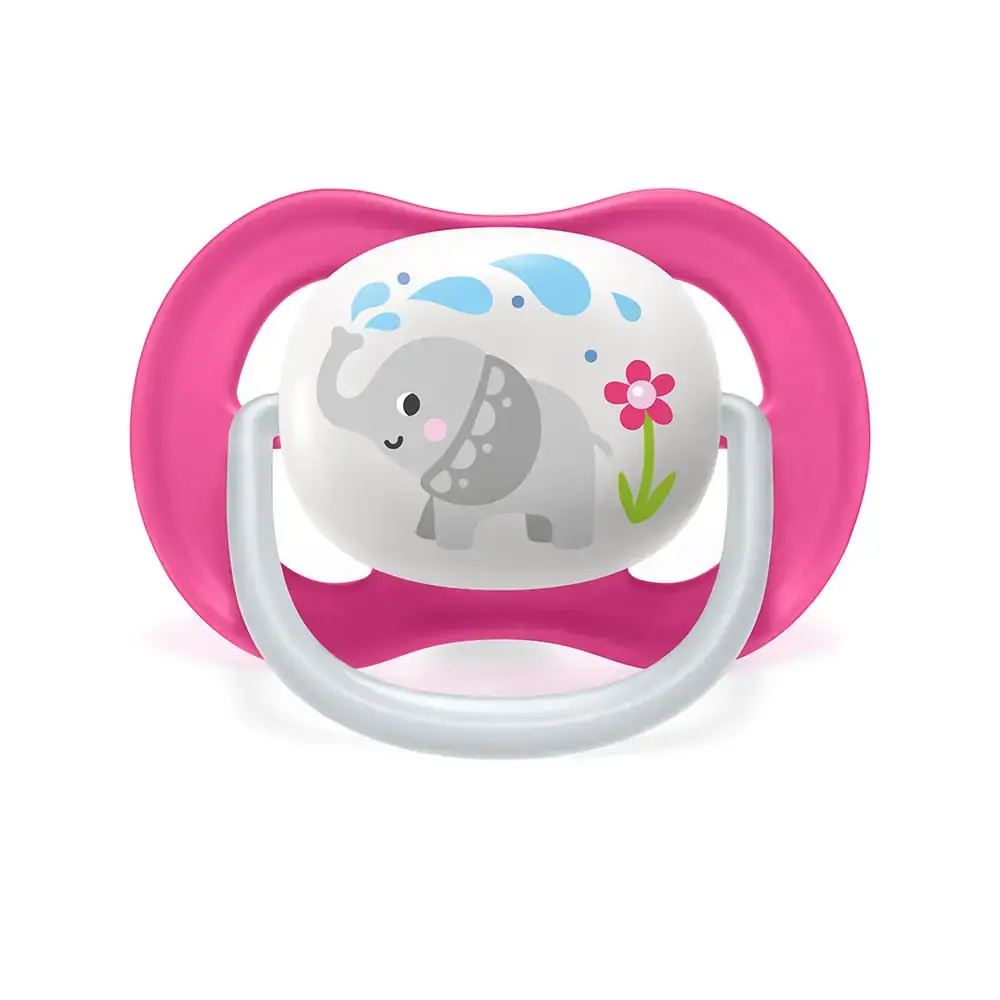 Chupeta Ultra Air Animais 6 18m Elefante Rosa Avent