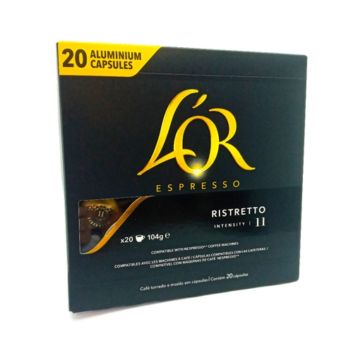 Café Em Cápsula Torrado E Moído Ristretto Espresso Lor Caixa 104g 20 Unidades