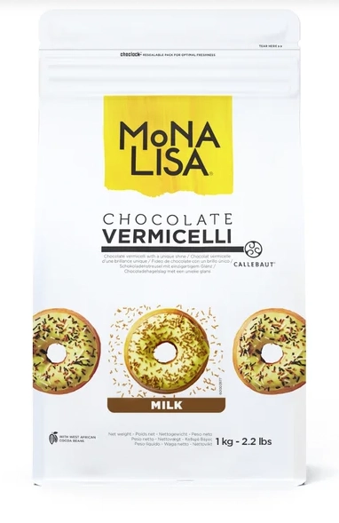 Granulado Choco Ao Leite Vermicelli Mona Lisa 1kg Callebaut