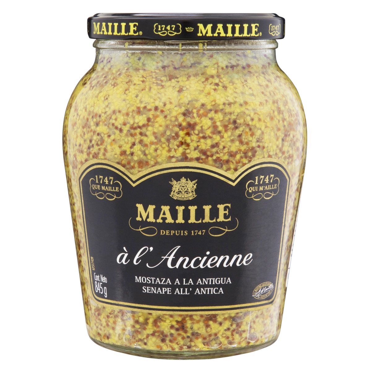 Mostarda Em Grãos Com Vinho Branco Maille Vidro 845g