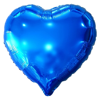 Balao Metalizado Coracao Azul N20 Megatoon