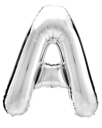 Balao Prata 40 Letra A Ref 84853 Funny Fashion