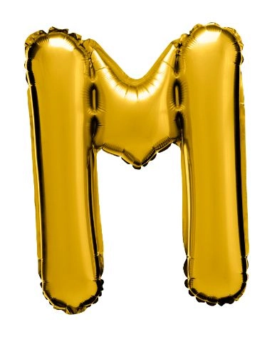 Balao Ouro 40 Letra M Ref 84878 Funny Fashion