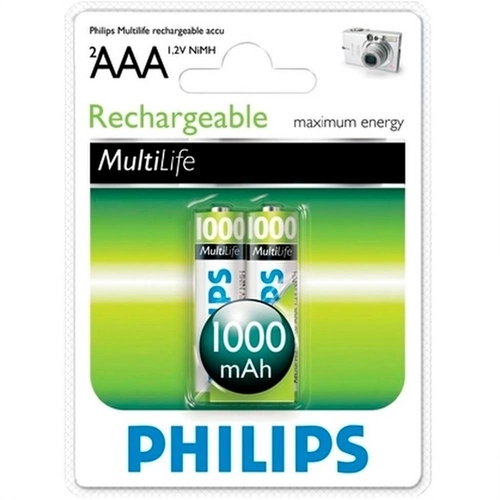 Pilha Recarregável Palito Aaa Multilife Philips