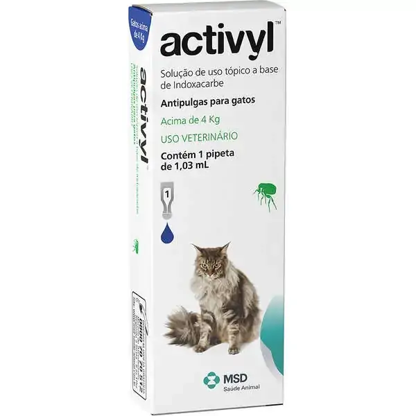 Antipulgas Activyl Para Gatos Acima De 4kg Msd 1,030ml