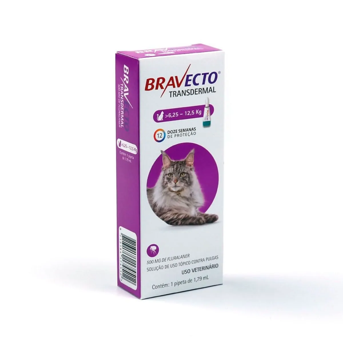 Antipulgas Bravecto Transdermal  500mg Gatos 6,25 a 12,5kg