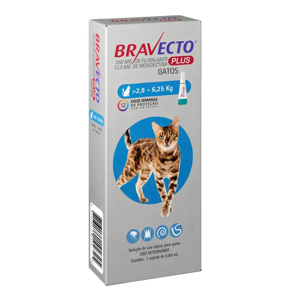 Antipulgas Bravecto Plus Gatos 2,8 a 6,25 kg