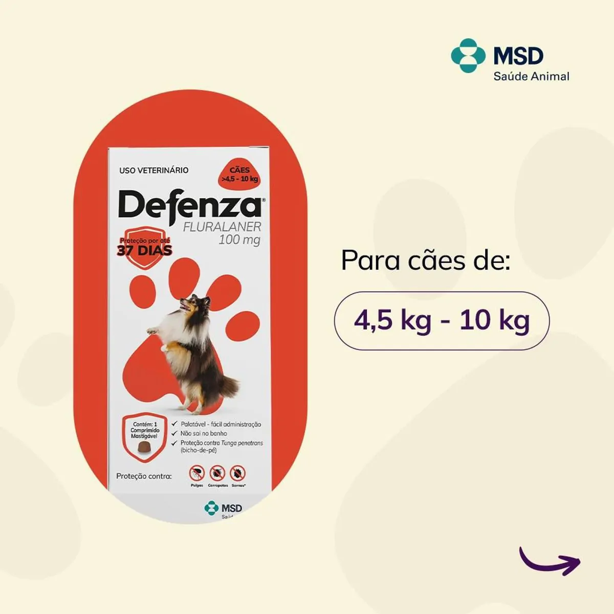 Defenza 4,5 10kg 100mg C/1 Unid