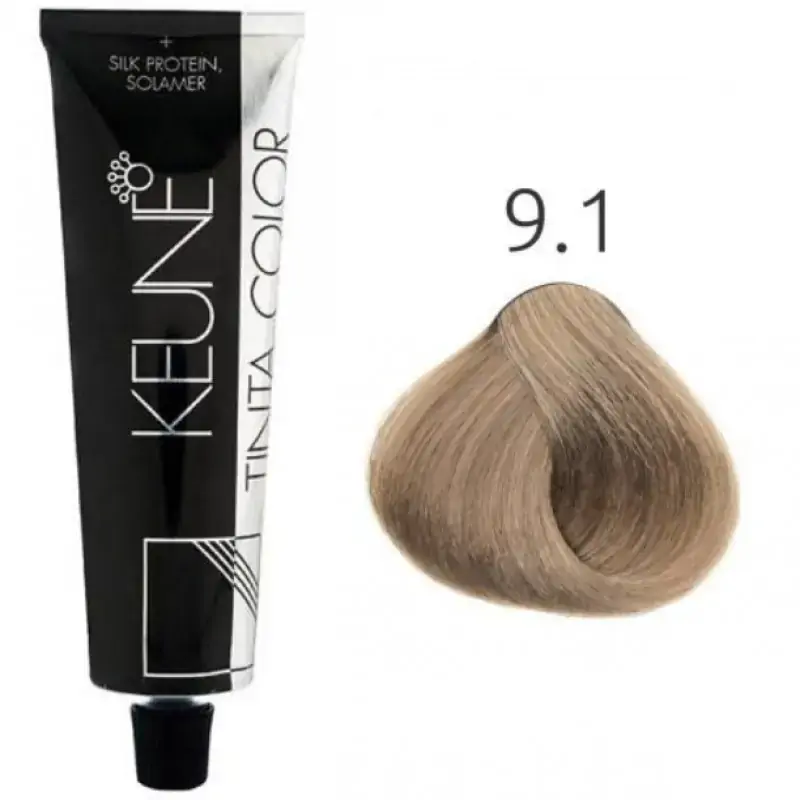 Tinta Color 9.1 Louro Muito Claro Acinzentado 60ml Keune