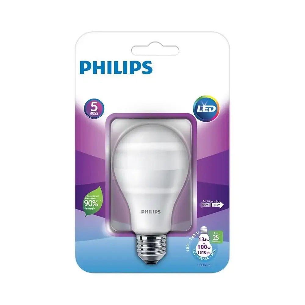 Lâmpada Led Bulb Potência 100w Branca 220v 5w100we