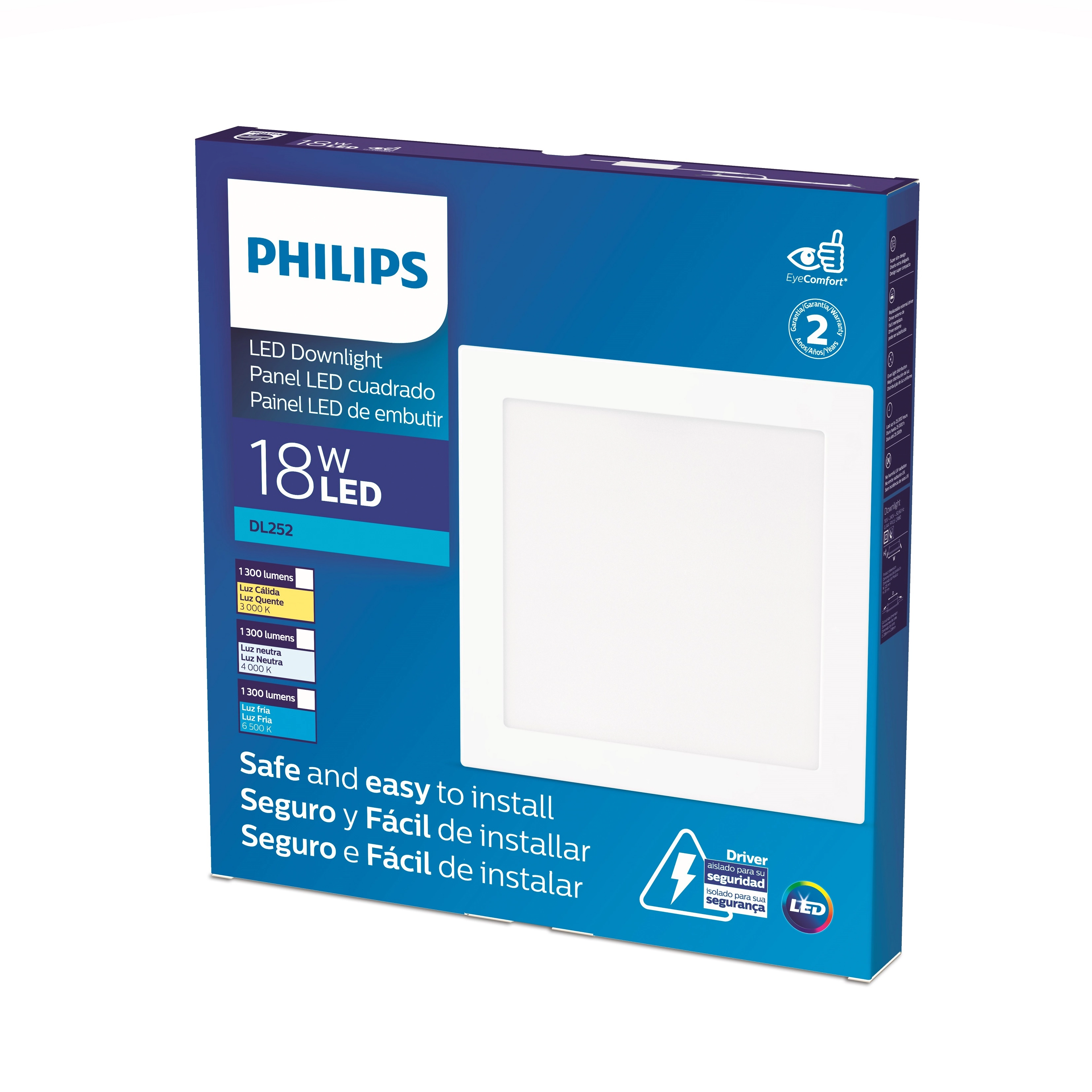 Painel Philips Led Qd Emb 6500k 18w