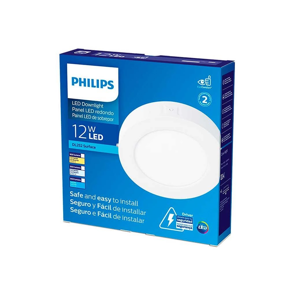 Plafon Sobrepor Philips Redondo Bivolt - Amarela - 24w