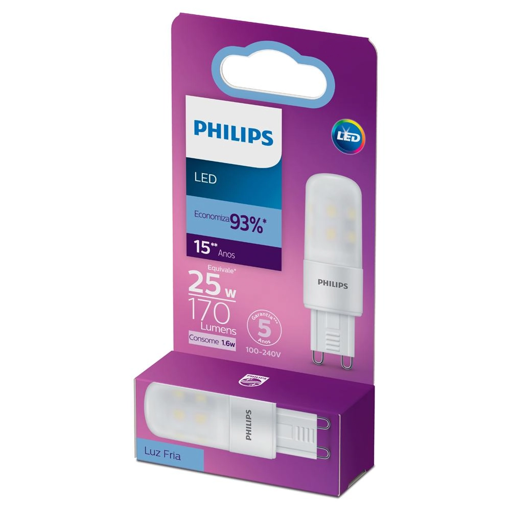 Lâmpada Led Philips Capsula 1.6w Branca 160 Lúmens Bv G9