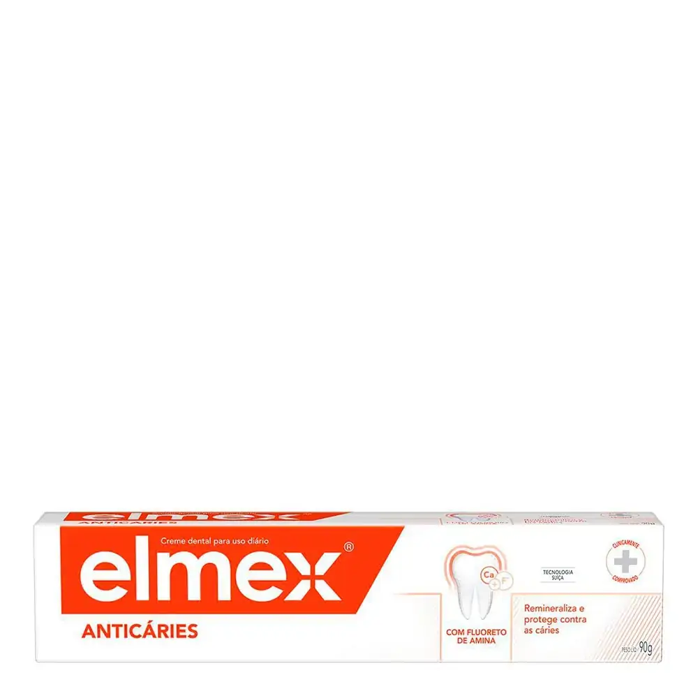 Pasta De Dente Elmex Anticáries Com Fluoreto De Amina De 90g