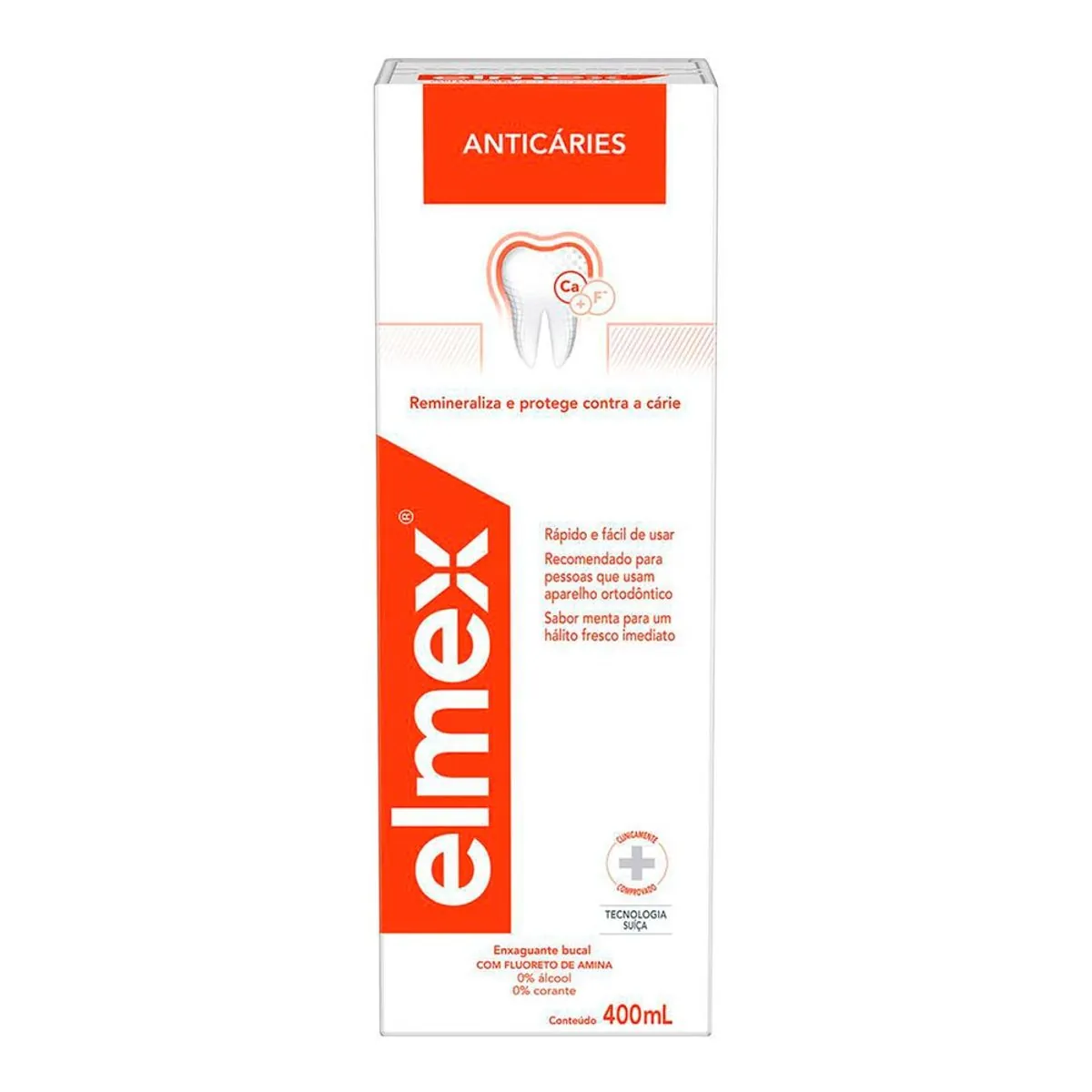 Enxaguante Antisséptico Bucal Elmex Anticáries Com 400ml