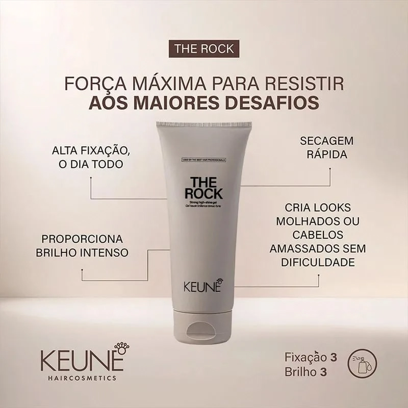 Gel Modelador 200ml The Rock Fixacao Forte Keune