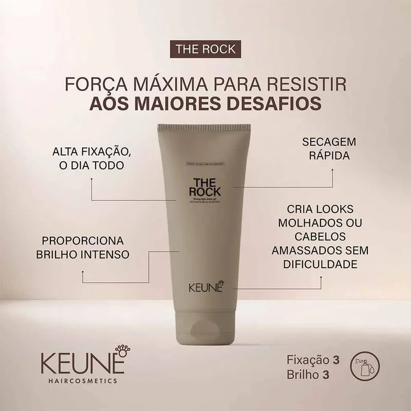 Gel Modelador 50ml The Rock Fixacao Forte Keune