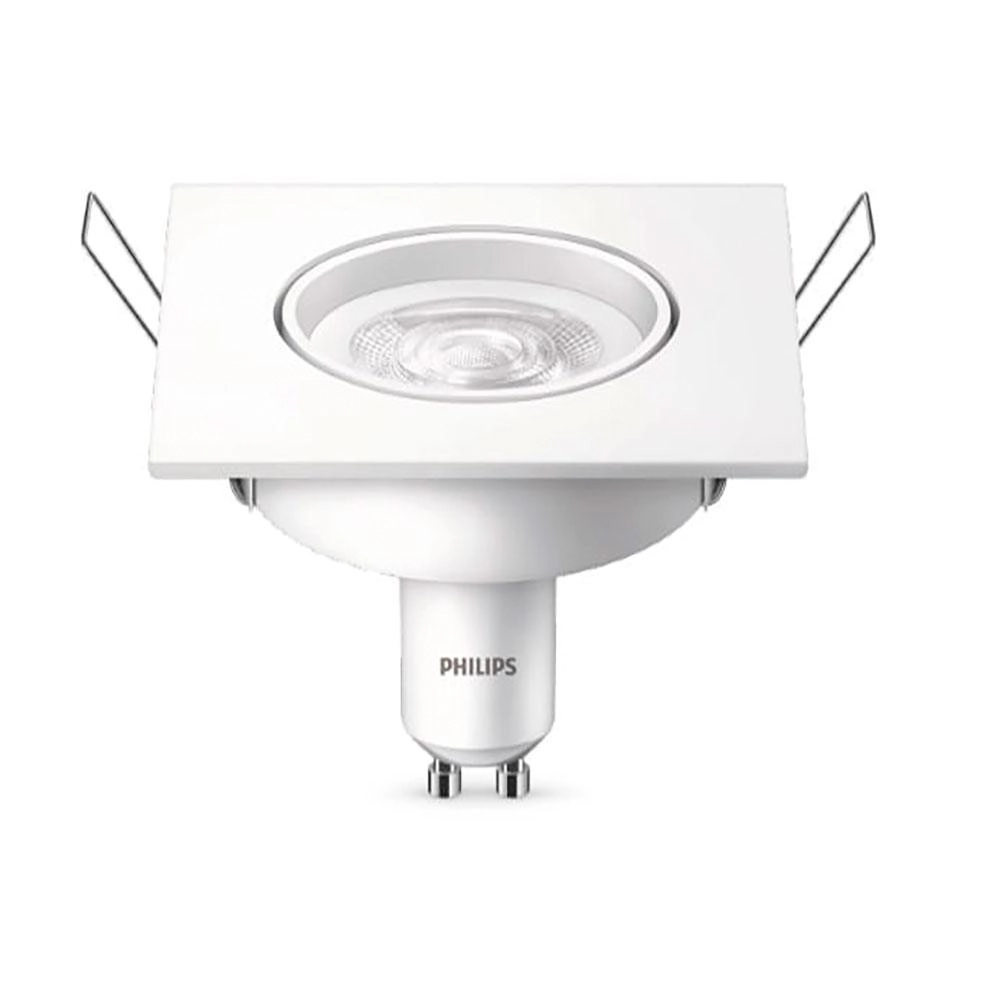 Philips Spot Gu10 Led De Embutir Quadrado 5w Branca Bv Gu10