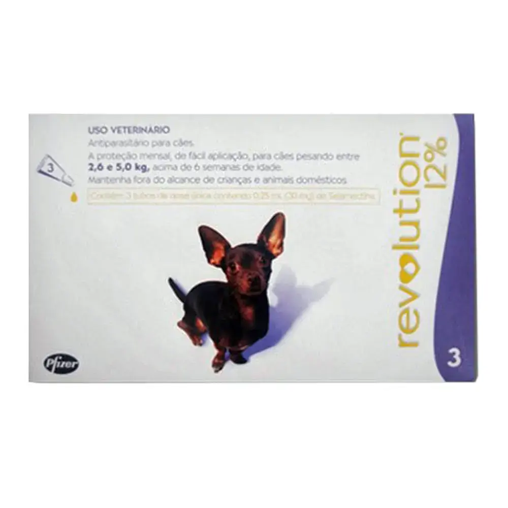 Revolution 12 Para Cã Es Entre 2,5 A 5kg 0,25ml