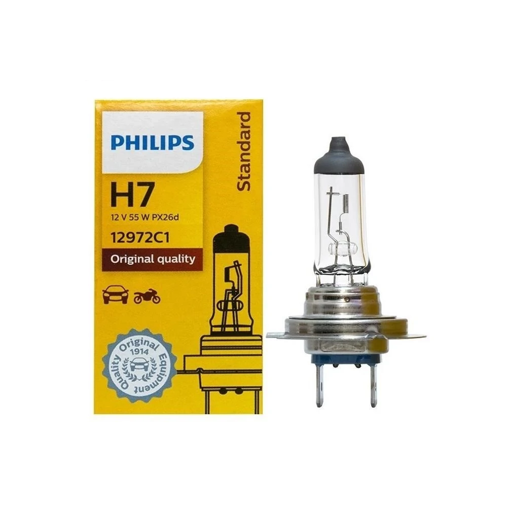 Lâmpada H7 55W 12V Color Vision Amarelo - PHILIPS 12972YELLOW