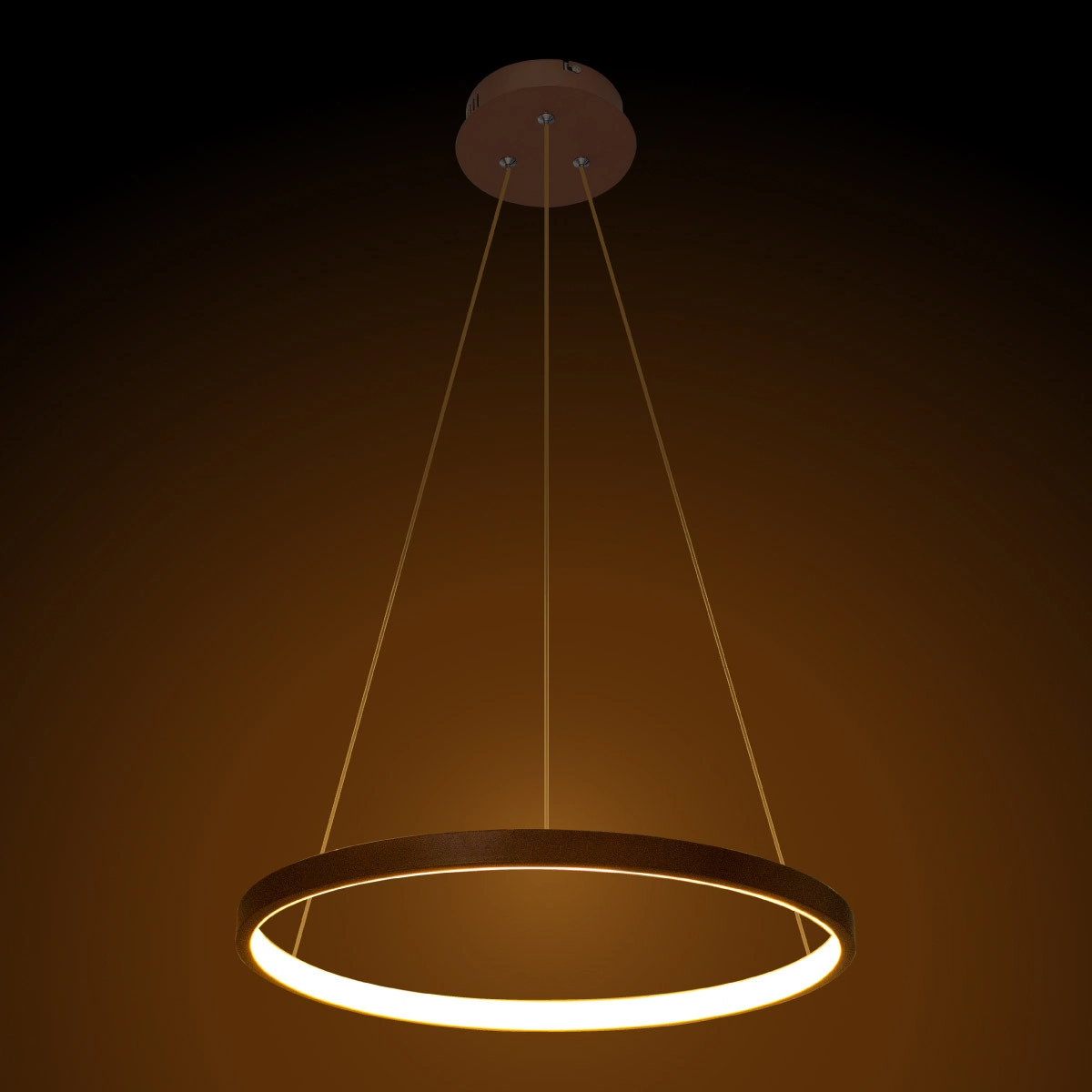 Pendente Moderno Anel Ring COBRE 1 Arco 20w 40cm Led integrado Bivolt St459