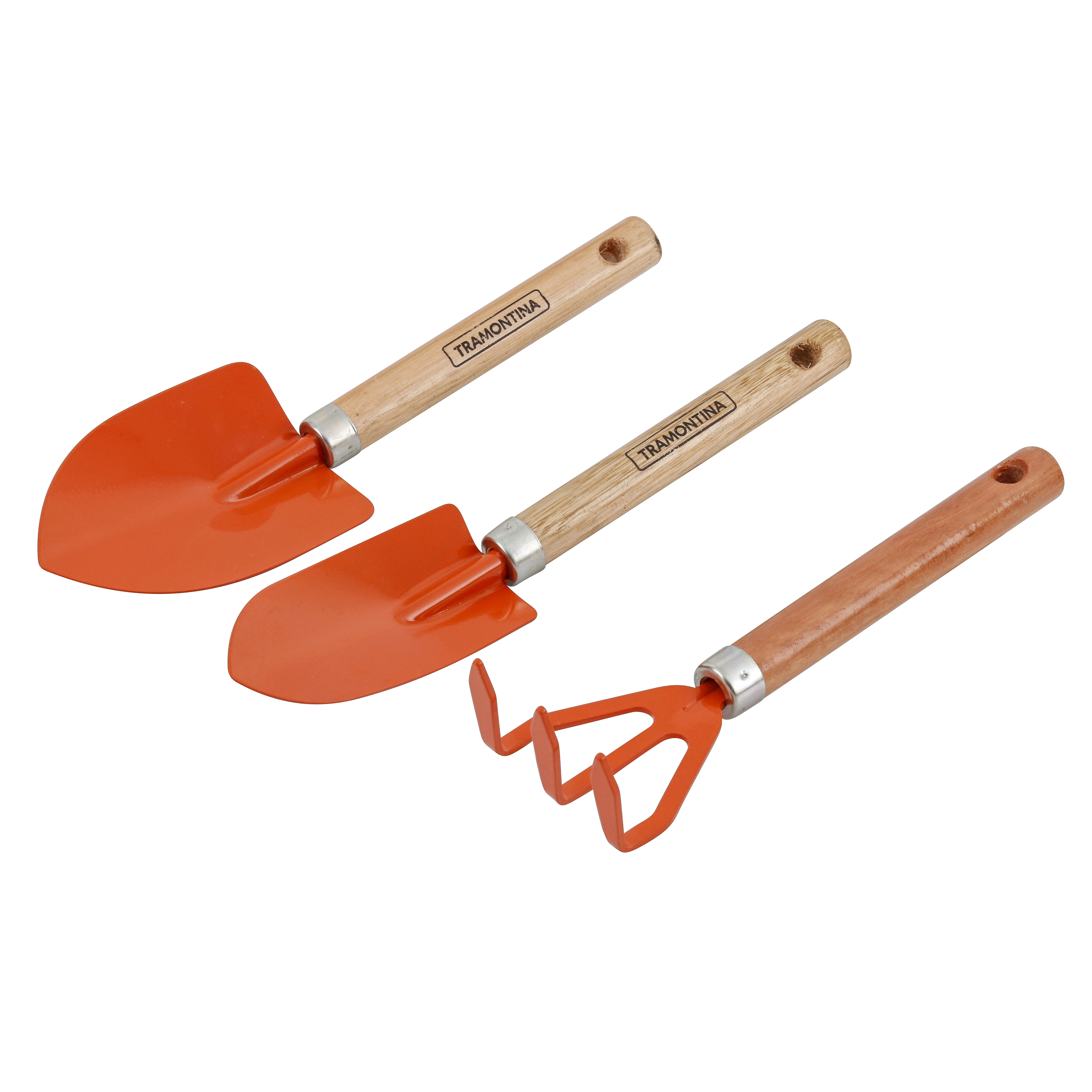 Conjunto para Jardim com Cabo de Madeira 3 peças Tramontina