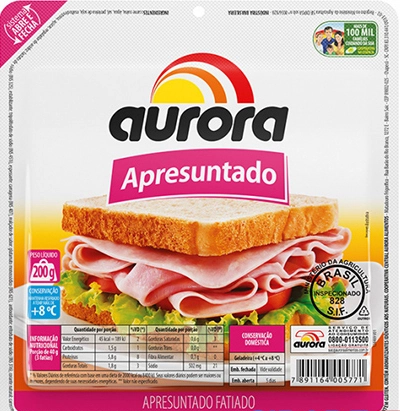 Apresuntado Aurora Branco Pct 200gr