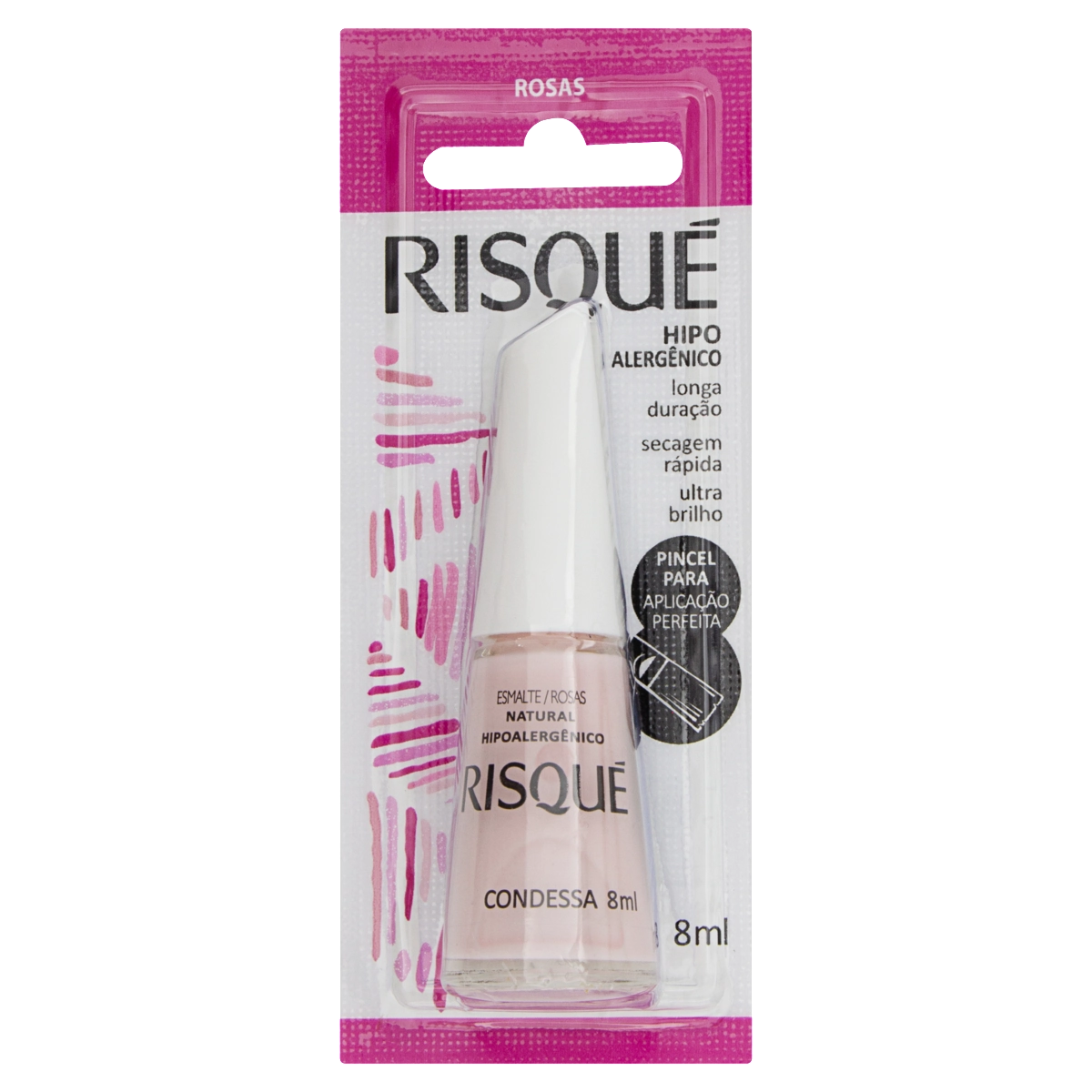 Esmalte Natural Condessa Risqué Rosas Blister 8ml