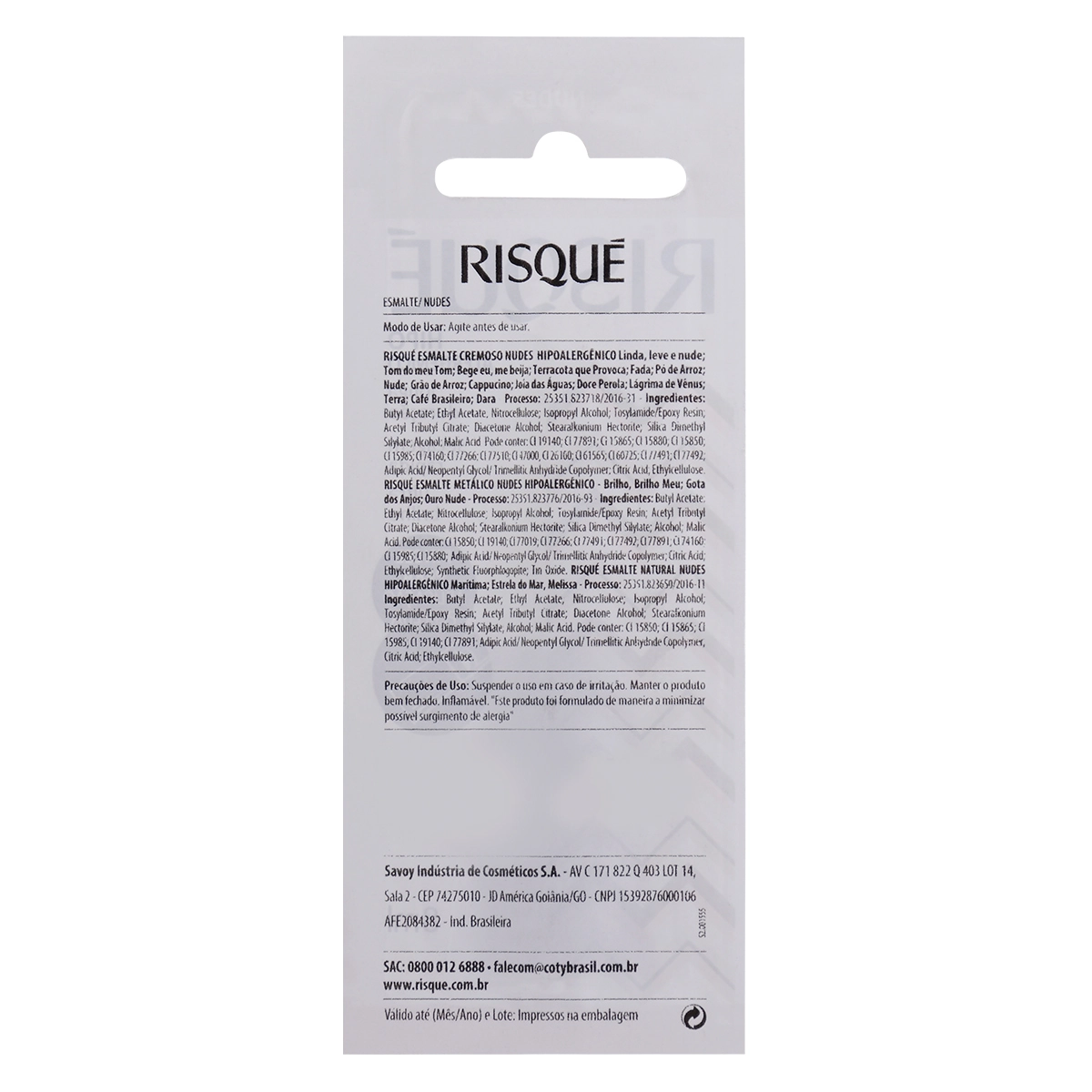 Esmalte Cremoso Cafe Brasileiro 8ml Risque
