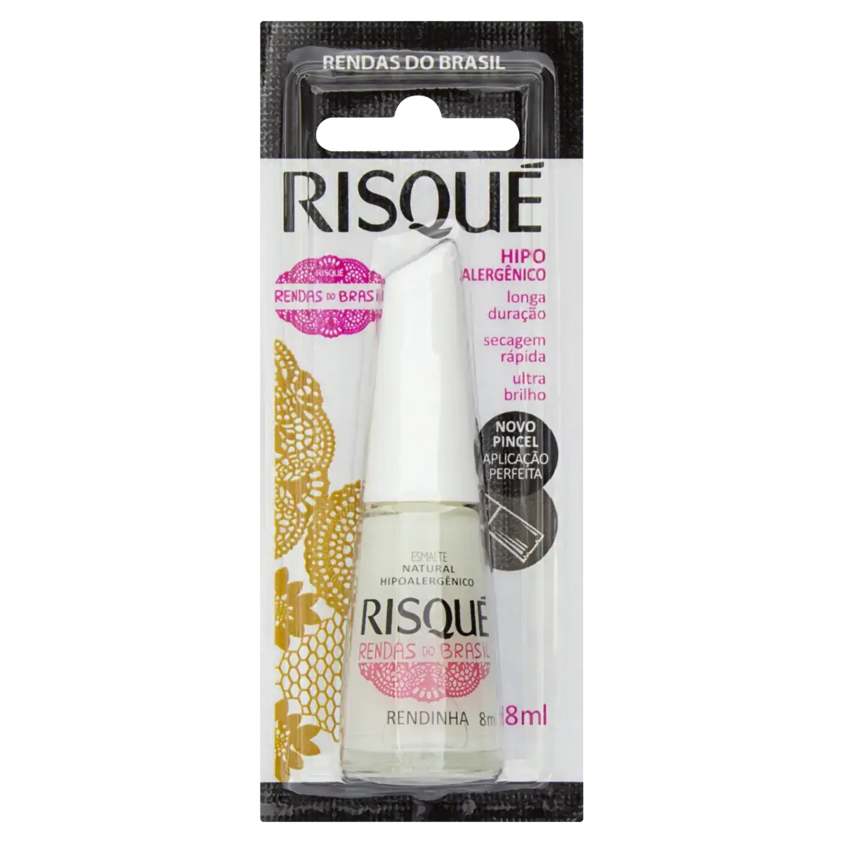 Esmalte Natural Rendinha Risqué Rendas Do Brasil Blister 8ml