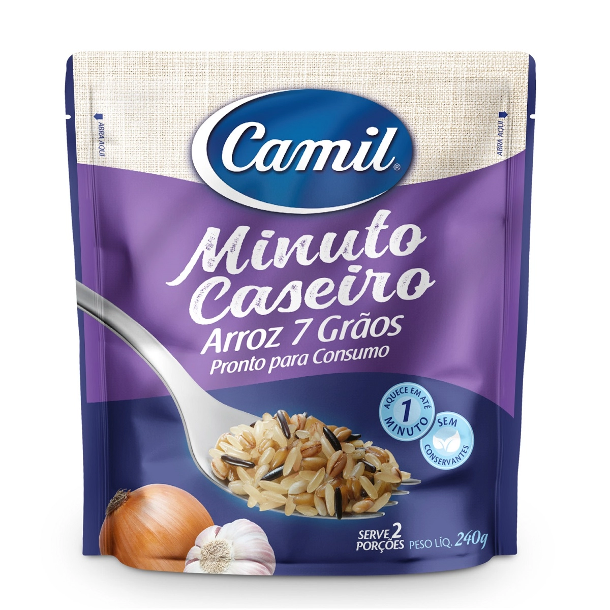 Arroz Pronto Camil Min.caseiro 240g 7graos