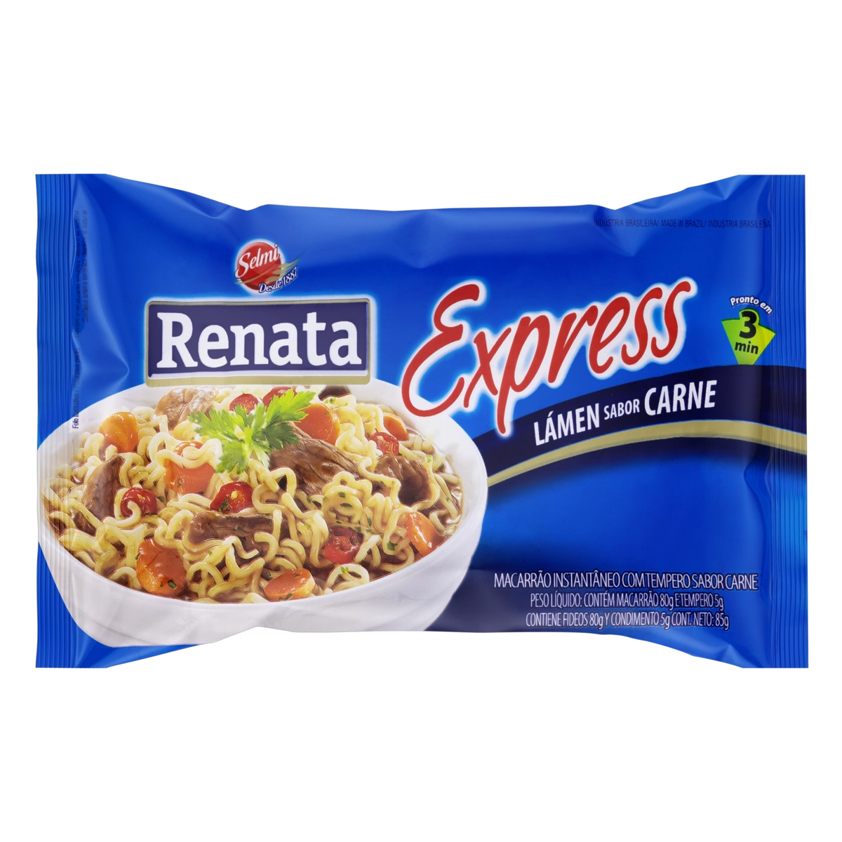 Macarrão Instantâneo Lámen Carne Renata Express Pacote 85g