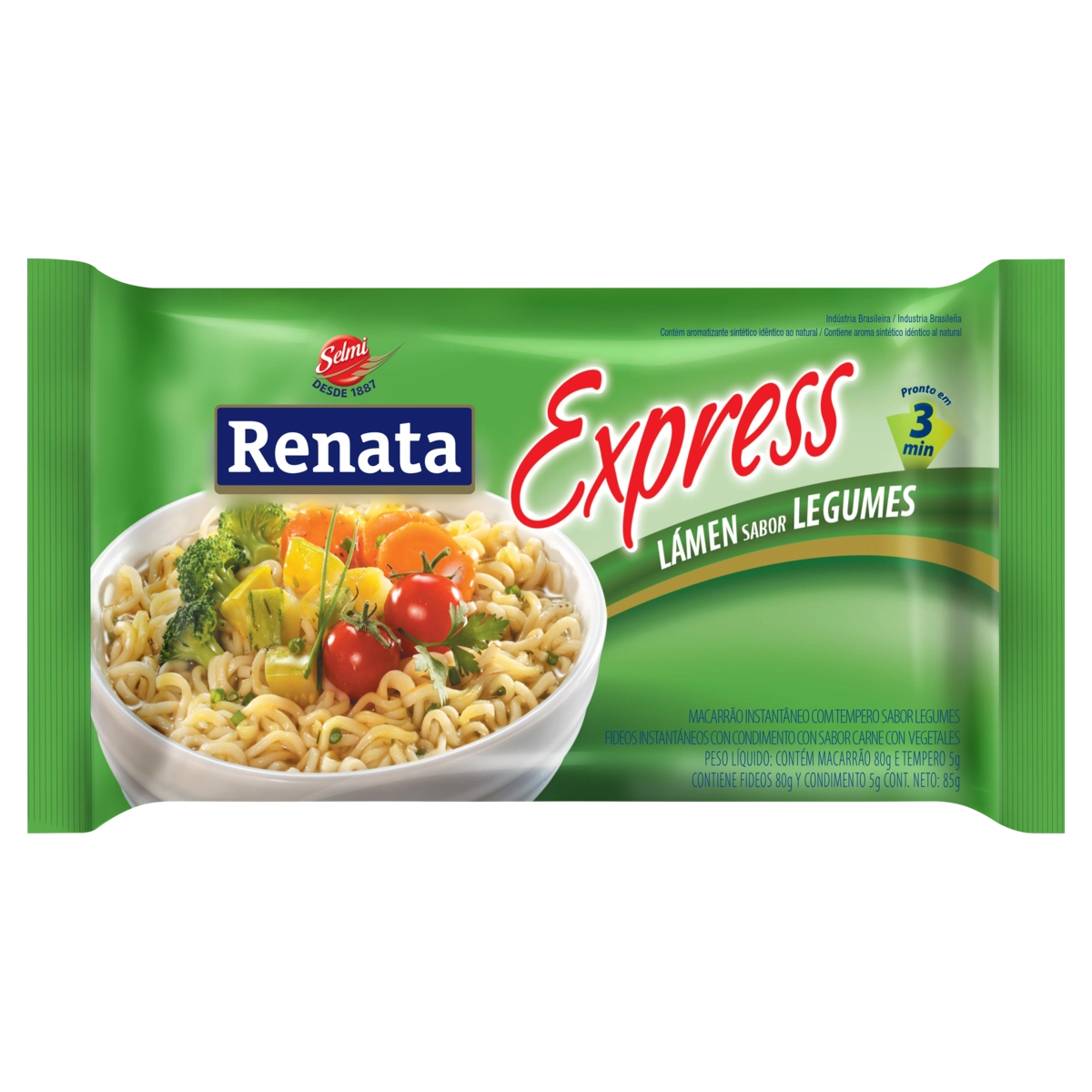 Macarrão Instantâneo Lámen Legumes Renata Express Pacote 96g