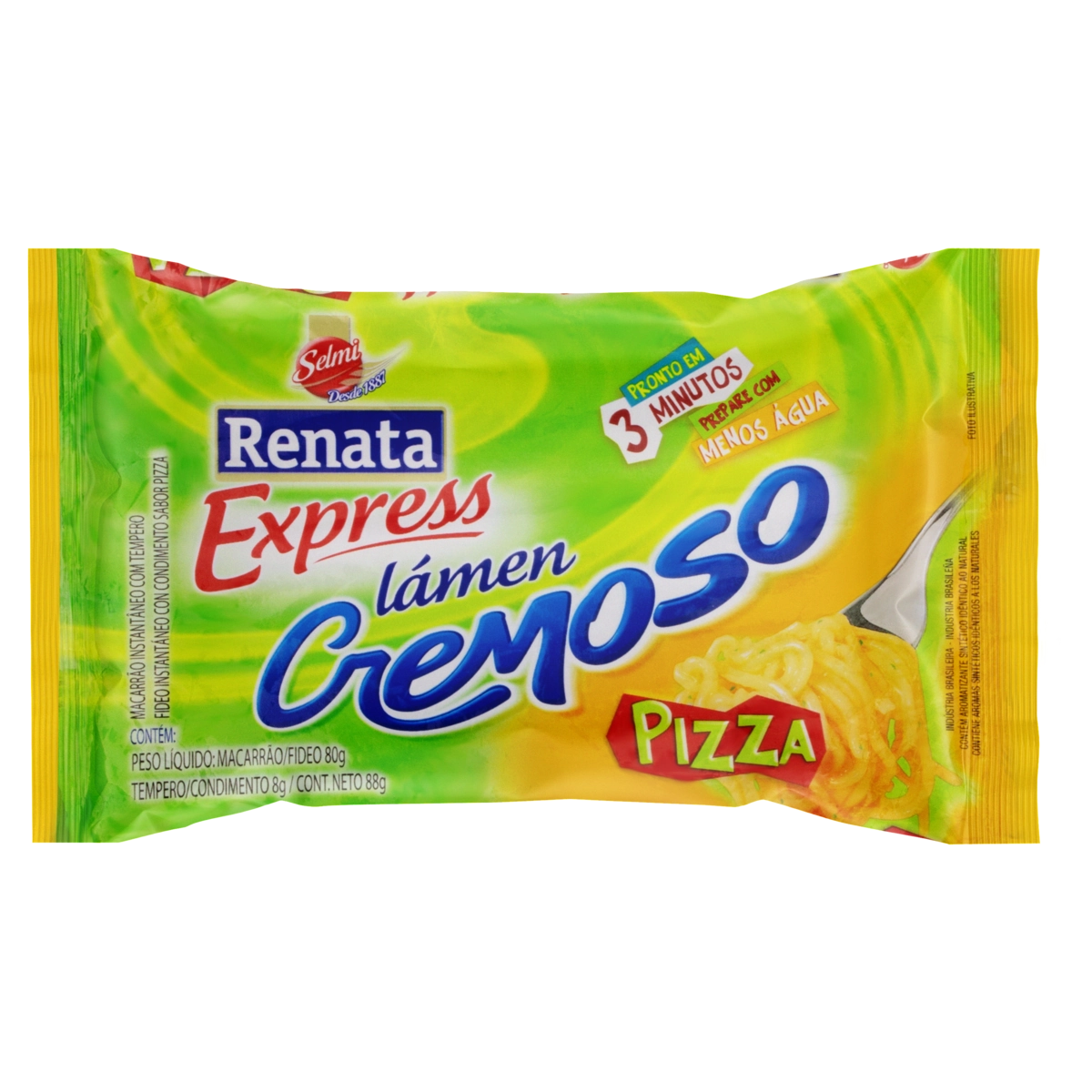 Macarrão Instantâneo Lámen Pizza Renata Express Pacote 88g