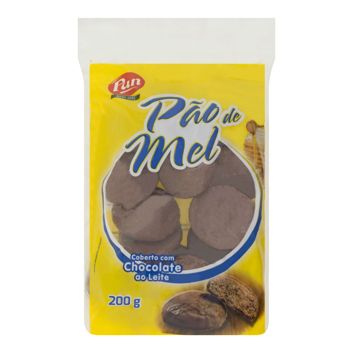 Pão De Mel Com Cobertura De Chocolate Ao Leite Pan Pacote 200g
