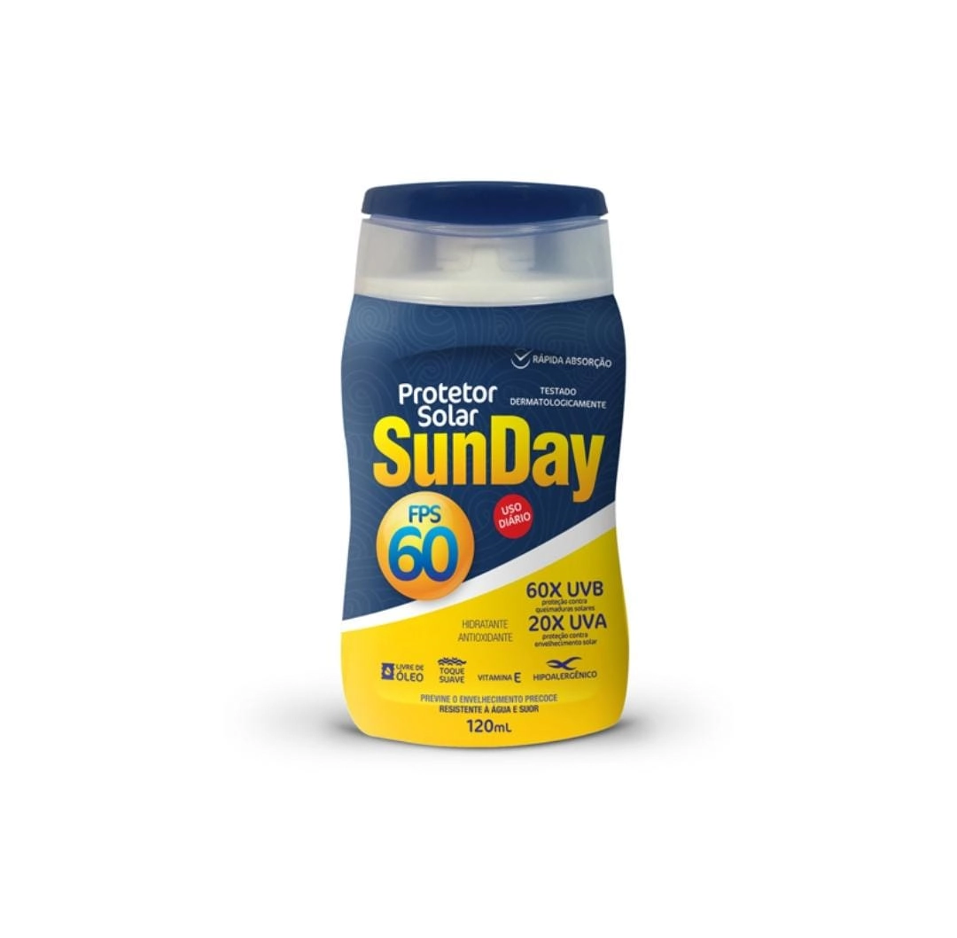 Protetor Solar Fps 60 Sunday Frasco 120ml