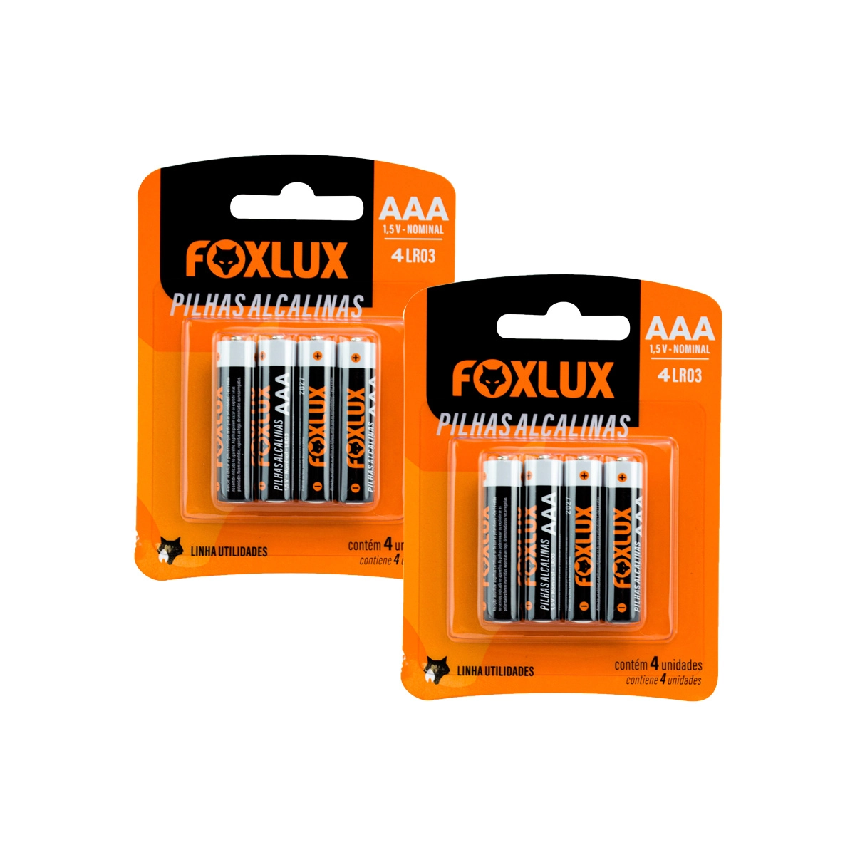 Kit 8 Pilha Alcalina Foxlux Palito Aaa