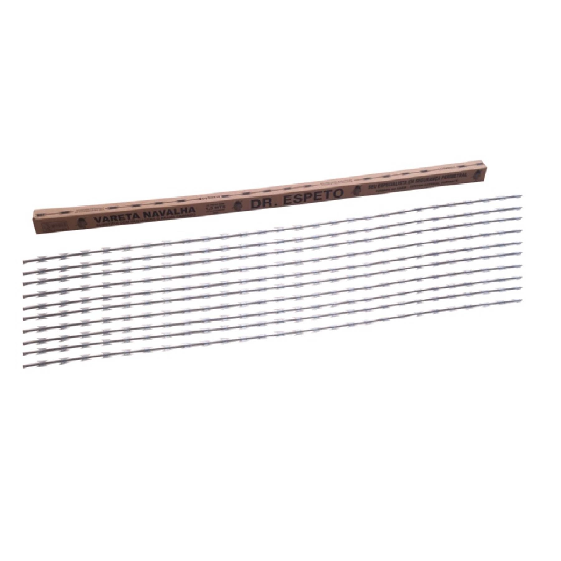 Kit Vareta Navalha Galvanizado 2cmx1,5m